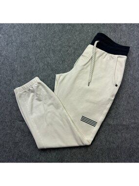 Vuori Laguna French Terry Lounge Jogger Pants Women's Size Small Cream Navy